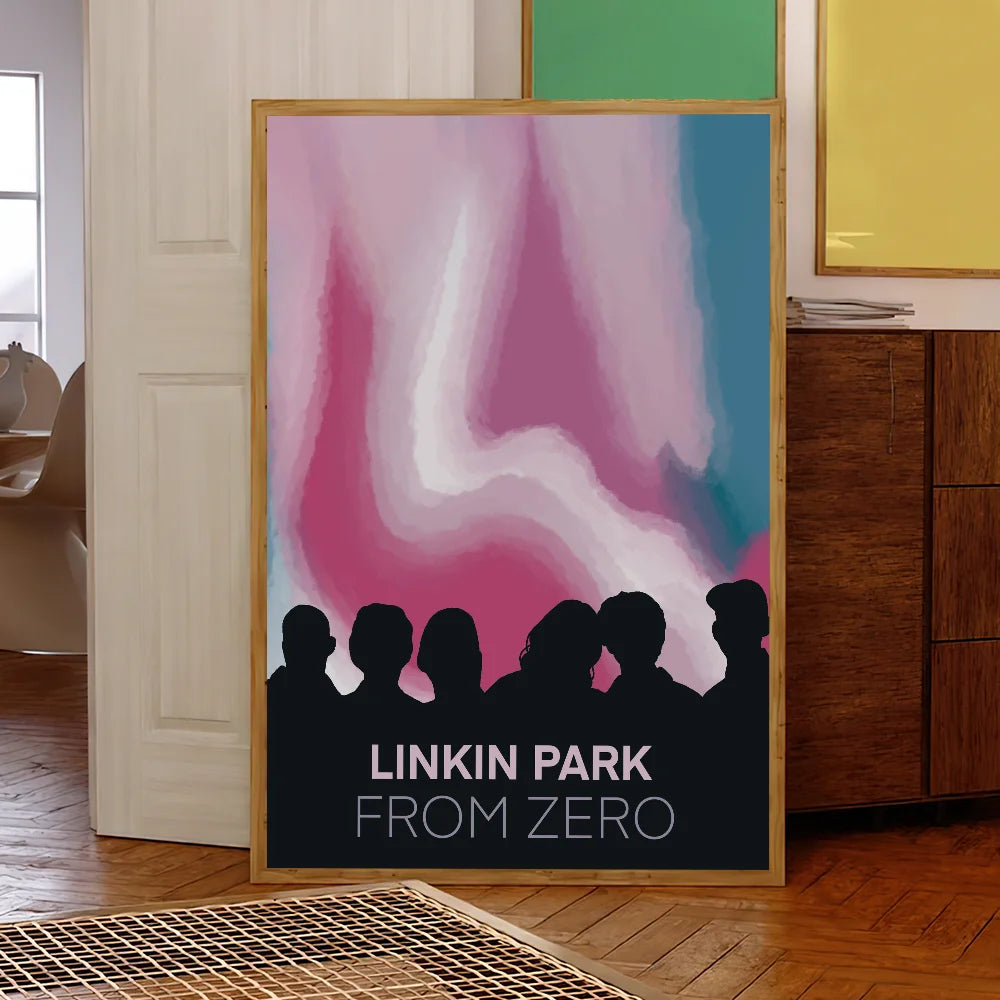 Band L-Linkin Cool P-Park From Zero Poster Self Adhesive Painting Living Room Office Decoration Bedroom Home Wall