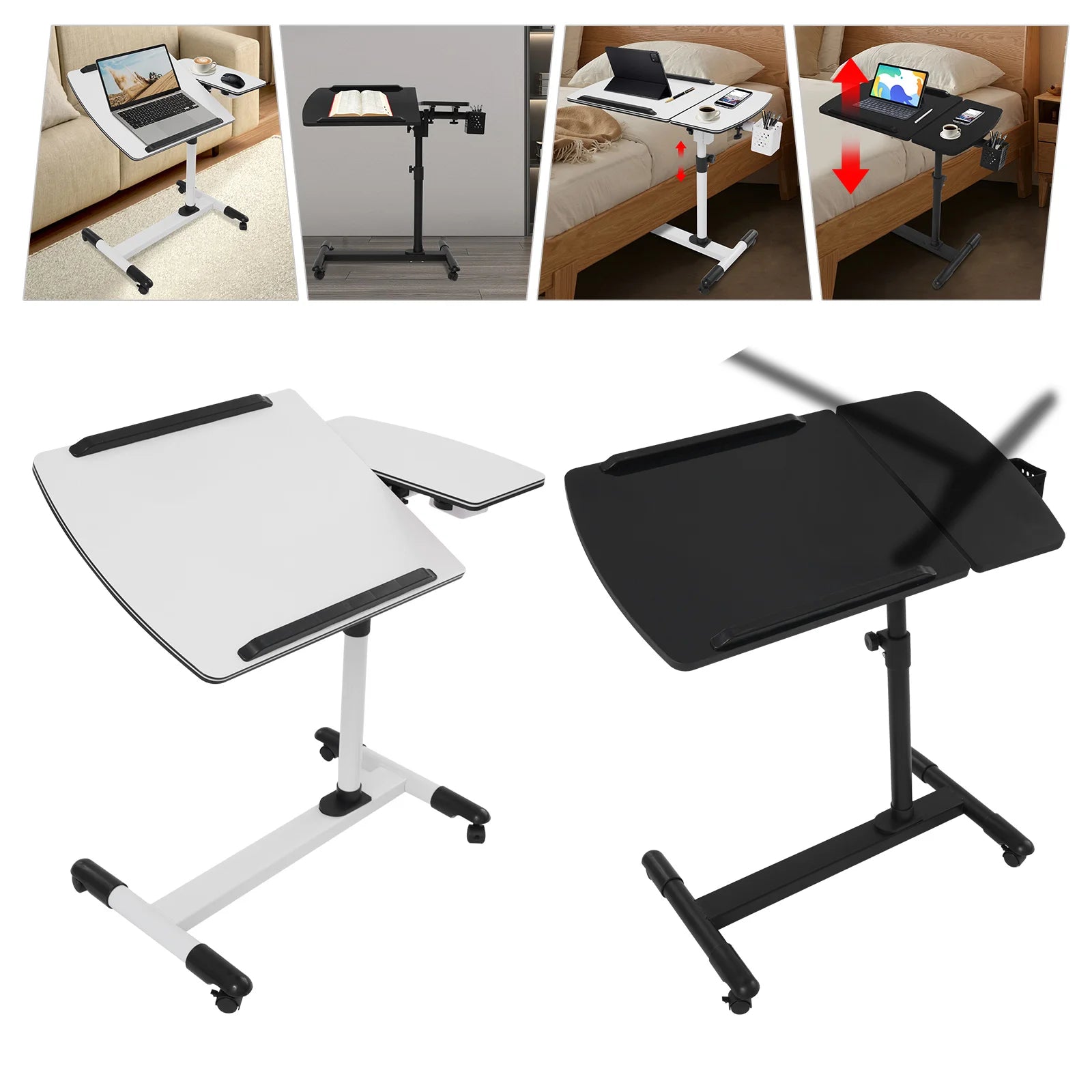 mdf-overbed-table-white-black-rectangular-height-adjustable-over-bed-bedside-desk-floorstanding-68-40cm-for-placing-laptops
