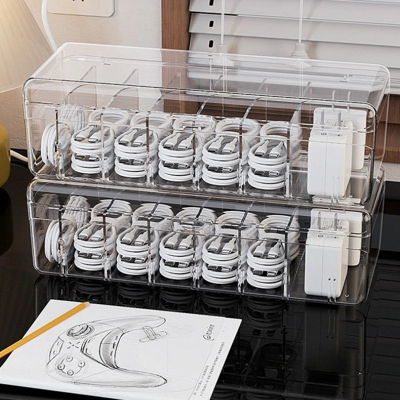 clear-plastic-cable-organizer-boxes-desk-accessories-storage-case-for-drawer-office-supply-electronic-management