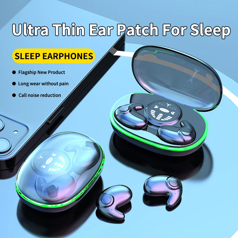 Sleep Earbuds for Side Sleepers Invisible Bluetooth Ear Buds 6H Playback Comfortable Sleeping Headphone