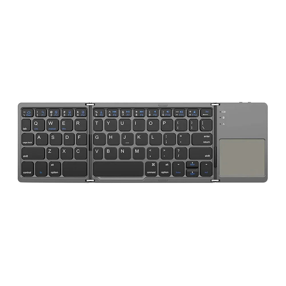 Foldable Tablet Keyboard With Touchpad Wireless Keyboard Lightweight Bluetooth-compatible for Universal Tablet Phone