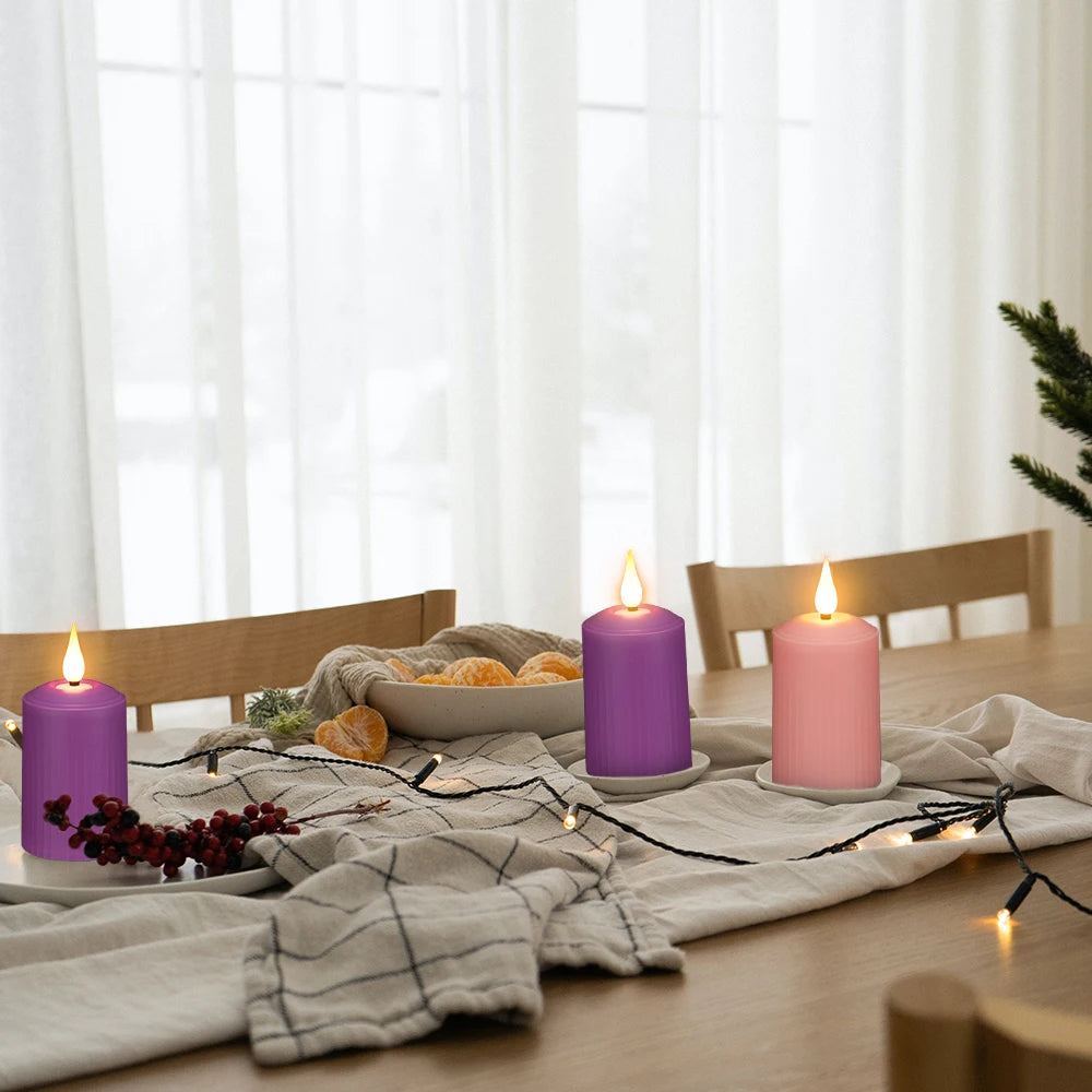 Led Candles Battery-operated Tea Light Timer Remote With Flickering Flames Led Light Christmas Home Decoration Advent