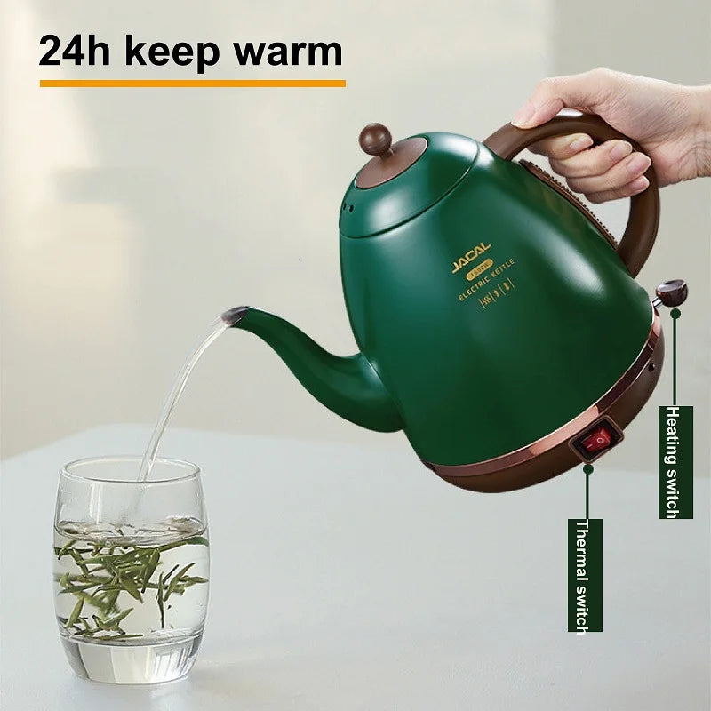 1500ml Electric Kettle Household Quick Boiling Kettle Long Spout Tea Kettle Retro Automatic Thermos Kettle Kitchen Tool