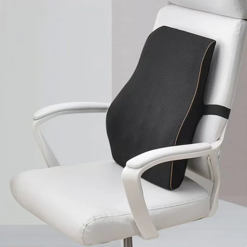 44*37*12cm Chair Backrest Memory Foam Back Pillow Ergonomic Waist Support Lumbar Protection Pillows Removable Cover
