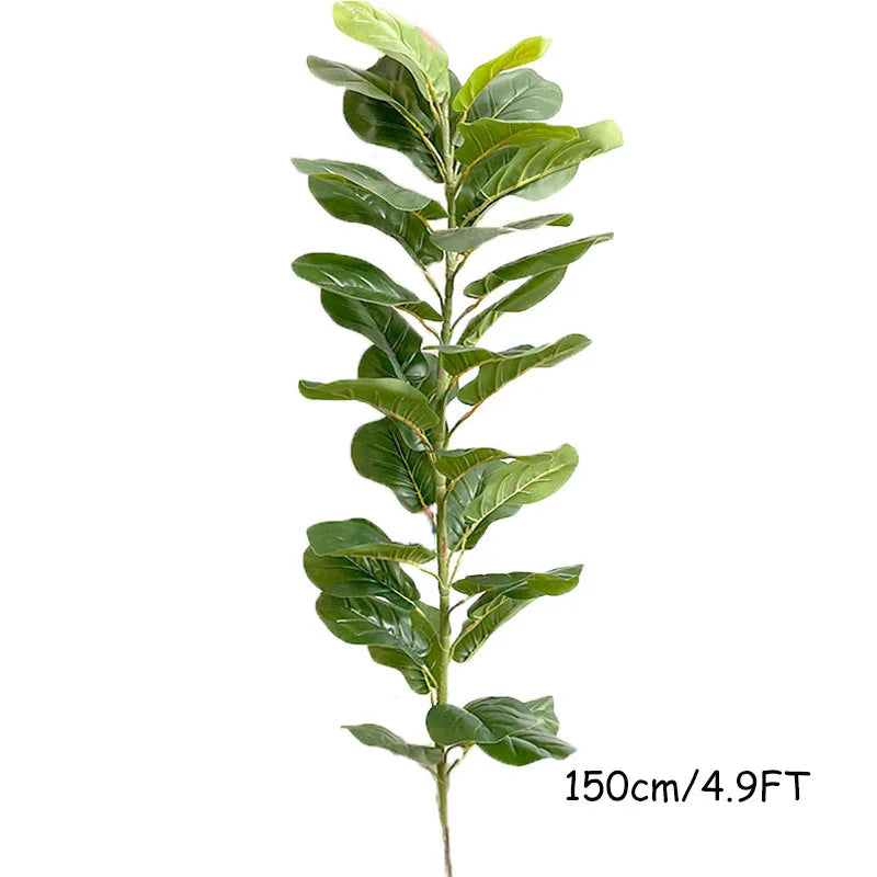 150cm Tropical Tree Large Fake Ficus Lyrata Plant Artificial Ficus Plants Branches Plastic Fake Leafs For Home Office