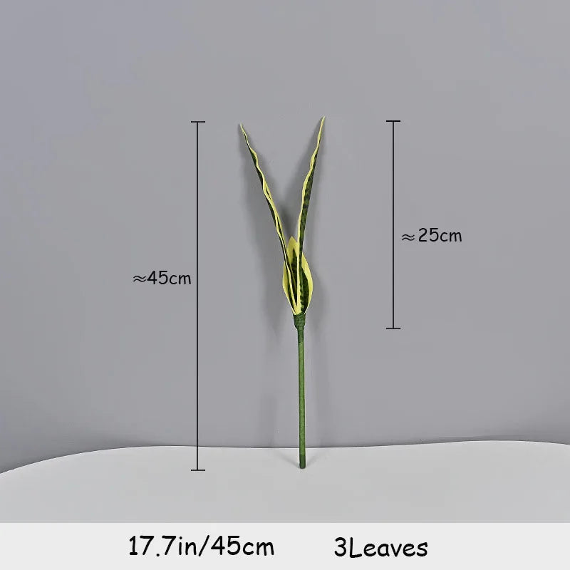 35in Fake Plants Tropical Artificial Tiger Piran Real Touch Sansevieria Leaves Plastic Plants For Home Garden Office