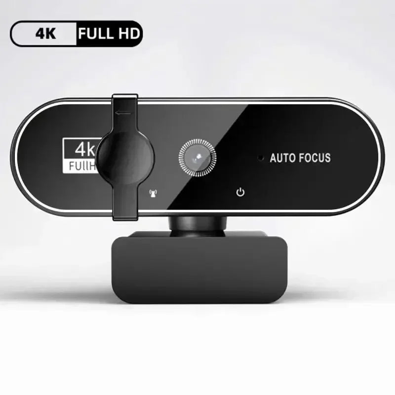 4K Full HD Webcam with Microphone Autofocus 8MP Website Camera for Windows PC Laptop IOS Macbook External Web Cam Video