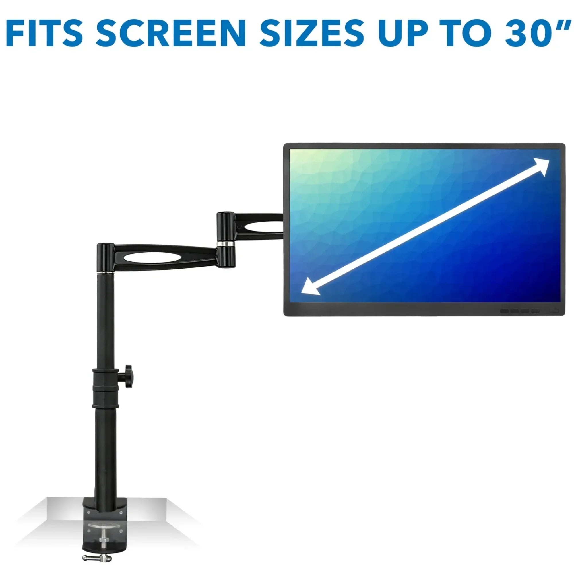 Single Monitor Desk Mount Arm | Full Motion Monitor Mount | Fits 21-30 Inch Screens - United States