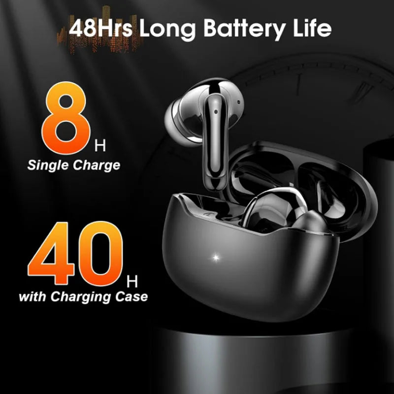 Bluetooth 5.3 Wireless Earbuds 48H Playtime w/Dual LED Display IP7 Waterproof ENC Microphone Touch Control.