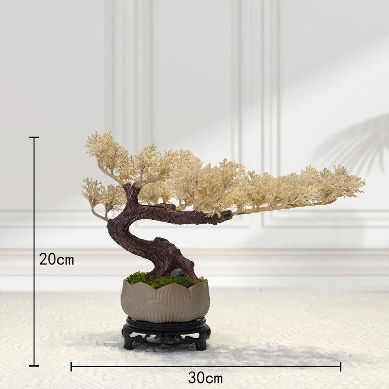 Simulation fake tree bonsai home living room Chinese sand table hotel porch landscaping decoration green plant