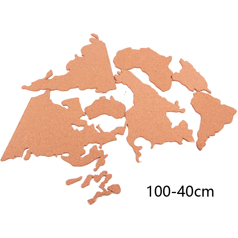 Aqumotic Cork World Map Travel Message Board World-Map for DIY Decoration Wood Phellem Room Home Office Decoration Wall