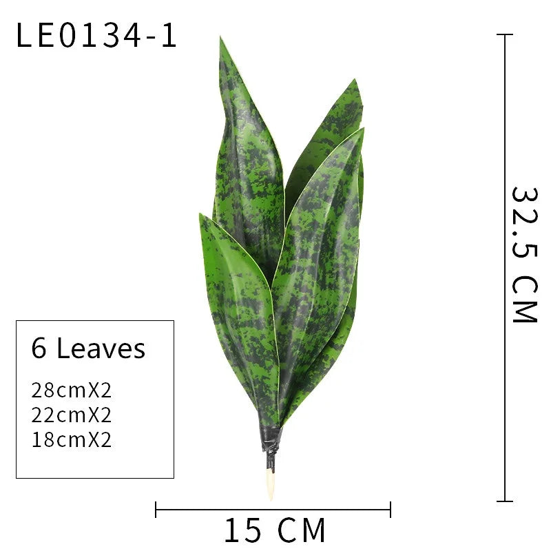 35CM Artificial Succulent Plants Tiger Orchid Indoor and Outdoor Aloe Vera Tropical Fake Leaves Room Desktop Party Home