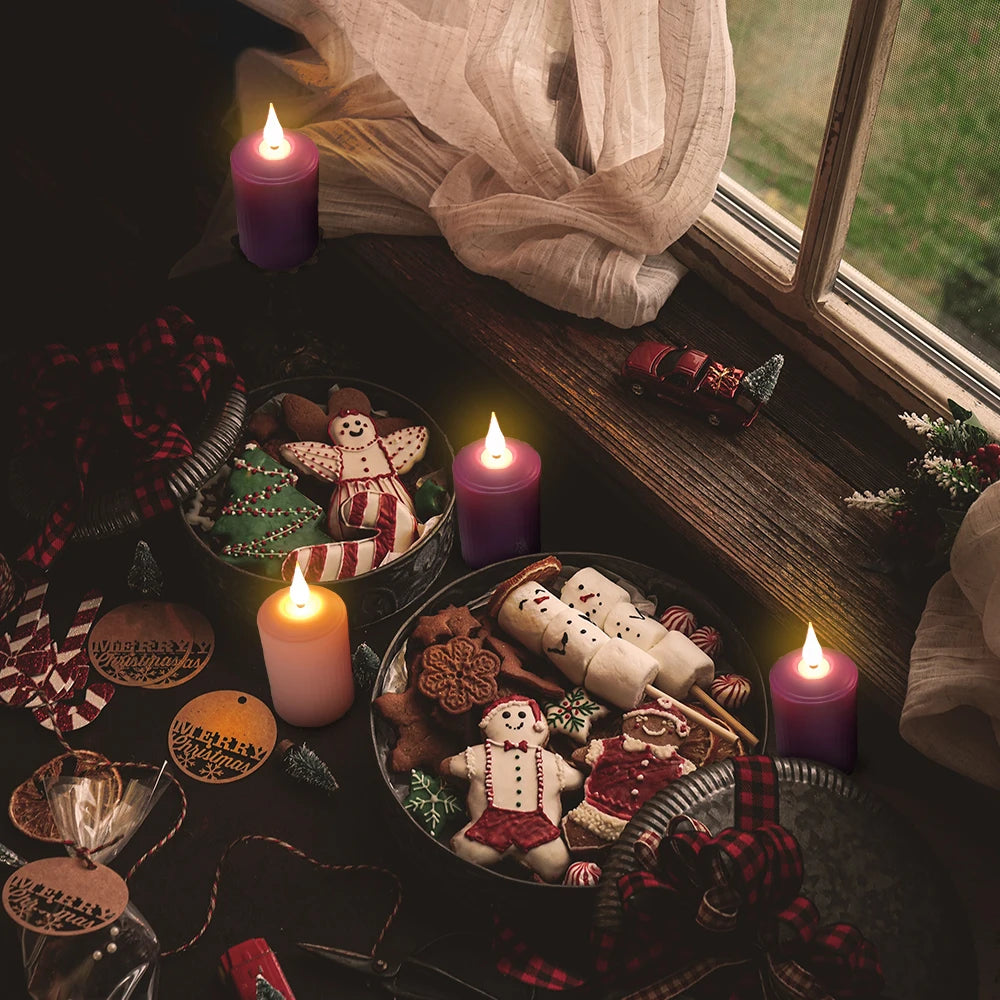 Led Candles Battery-operated Tea Light Timer Remote With Flickering Flames Led Light Christmas Home Decoration Advent