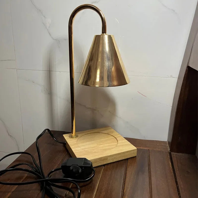 Aromatherapy Candle Lamp Retro Nostalgic Marble Molten Wax Lamp Household Creative Plug-in Dimming Candlestick Desk