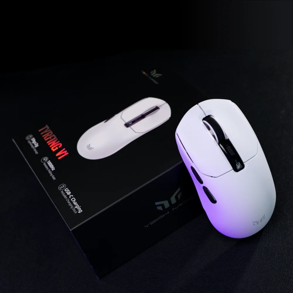 yeah magic V1 PAW3311 12000DPI 59g Wireless Gaming Mouse Right Handed Ergonomic Mouse with RGB Magnetic Screen Charging