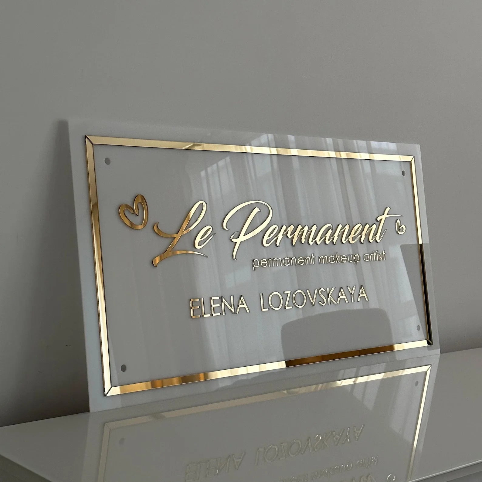 Custom Acrylic Business Logo Sign Personalized 3D Wall Plaque for Office Salon Storefront Laser Cut Company Name Plate