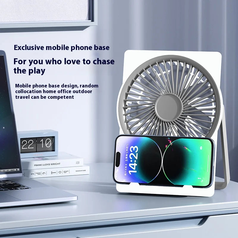 Table fan portable USB charging fan wall mounted personal fan with power display 5-speed ultra-quiet table fan