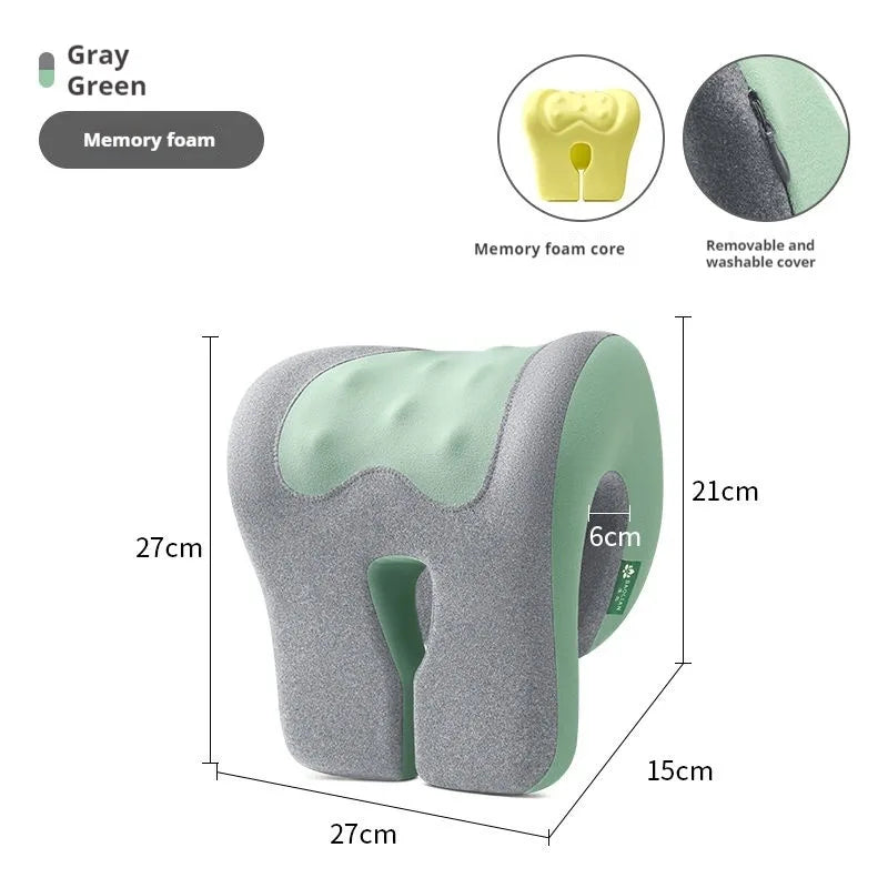 Office Chair Headrest Pillow Head Neck Shoulder Support Cushion Ergonomic Neck Pain Relief Memory Foam Travel Sleeping