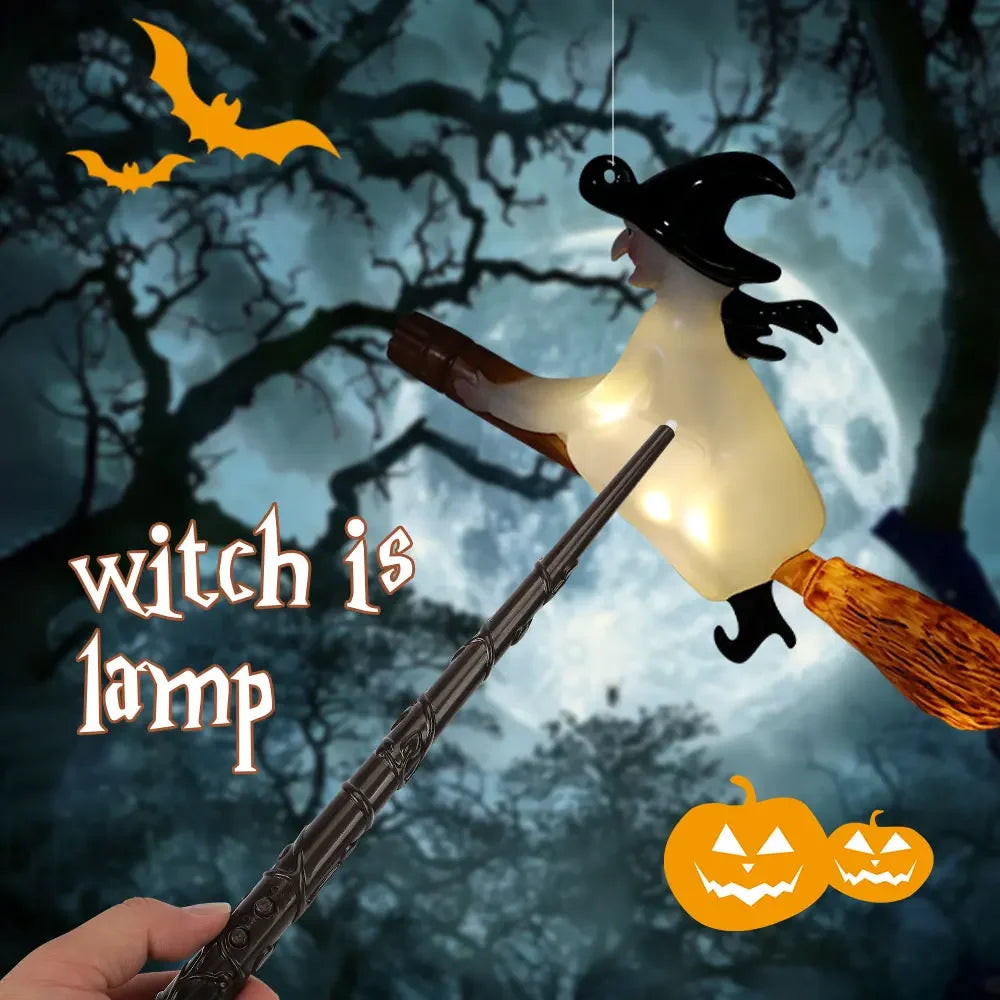 Floating Candles with Wand 12 PCs Magic Hanging Candles Flickering Warm Light Flameless Floating LED Candle Halloween