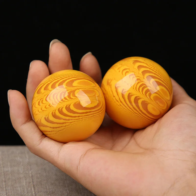 2pc Massage Handball Health 5cm Fitness Health Ball natural resin Hand Meditation Exercise Stress Relief Balls Hand