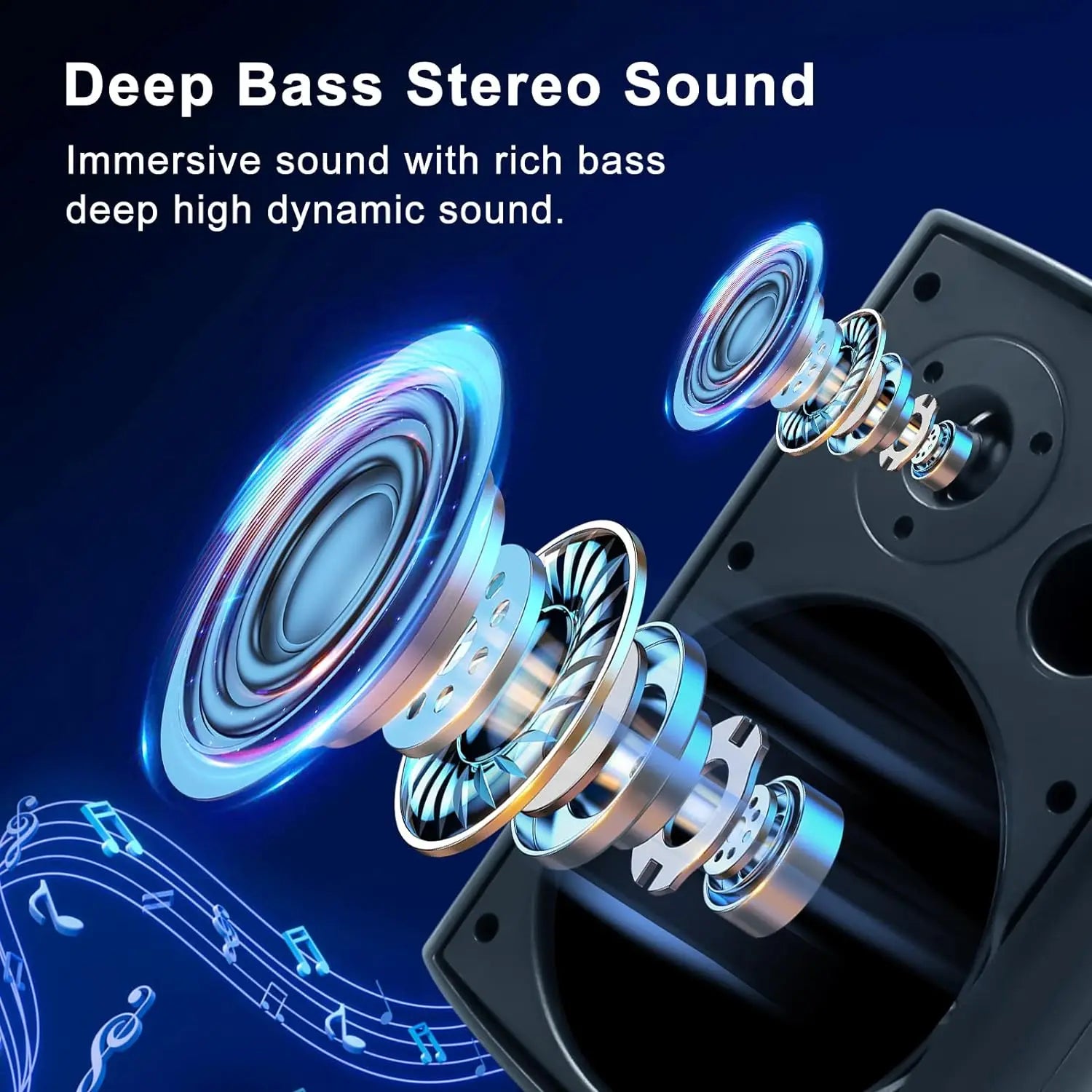 Herdio 800W 6.5 Inch Outdoor Waterproof Bluetooth Speakers HD Digital Stereo Effect Wall Mounted Sound System For Patio