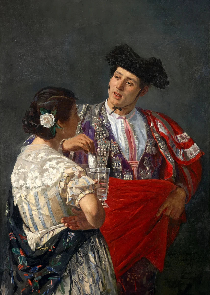 Vintage Spanish Toreador Poster Classic Smoking Pipe Man Modern Bar Office Prints Canvas Wall Art Picture Home Living