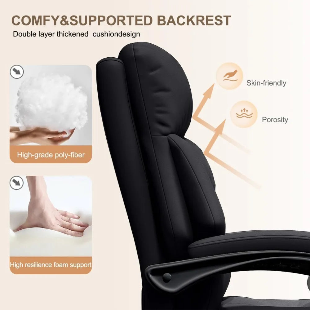 High Back Office Chair Executive Desk Chair with Foot Rest Comfortable Computer Gaming Chairs Swivel Work Chair