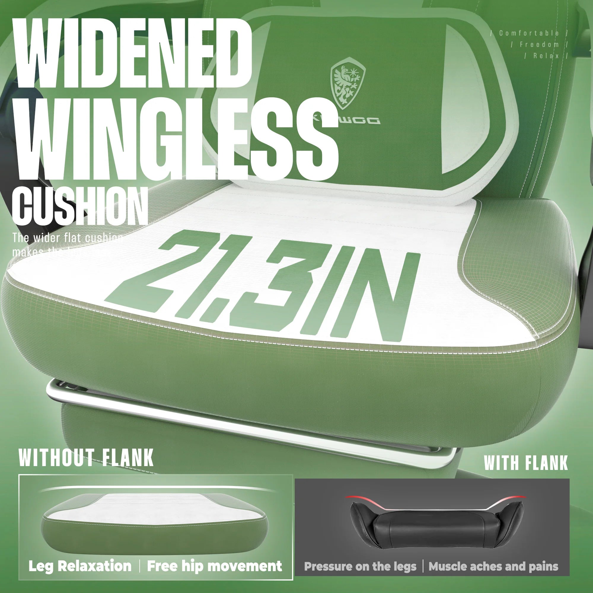 Dowinx Fabric Gaming Chair with Footrest Big and Tall Gaming Chair for Heavy People Computer/PC Gamer Chair for Adult