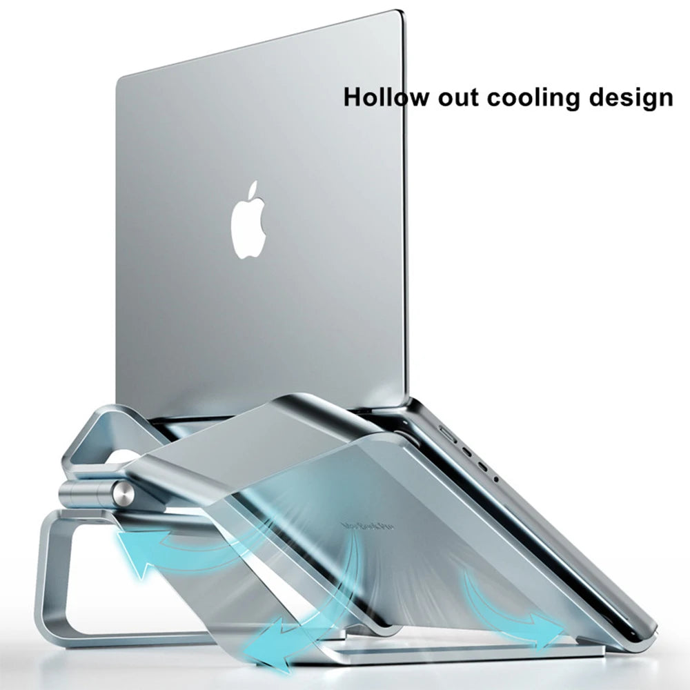 Laptop Stand Adjustable Aluminum Alloy Notebook Tablet Stand Up to 17.3 Inch Laptop Portable Fold Holder Cooling