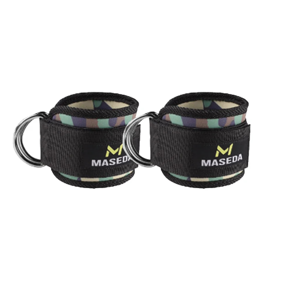 LOOGDEEL TPE Resistance Bands Ankle Straps Fitness D-Ring Support Ankle Cuffs Yoga Band Gym Guard Leg Strength Safety