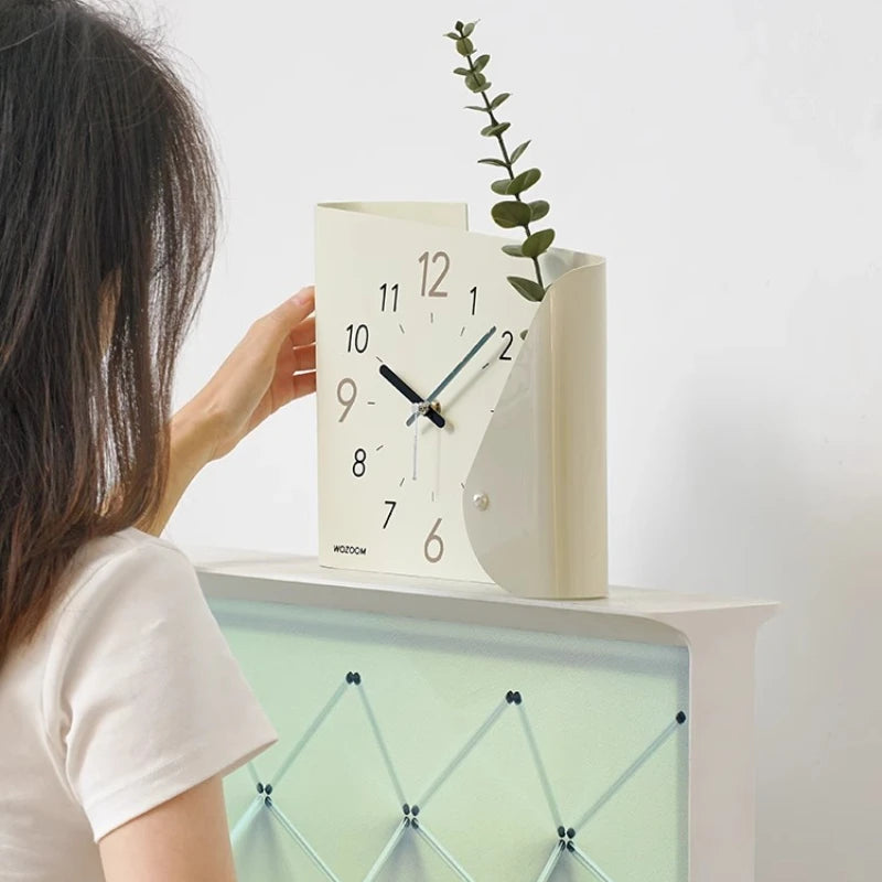 Cream Style Home Decor Living Room Foyer Desktop Decoration Creative Desk Clock