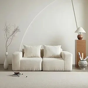 Sofa-in-a-Box Memory Foam 2 Seater Sofa Couch No Installation & Easy to Move Modern Living Room Sofa Couch