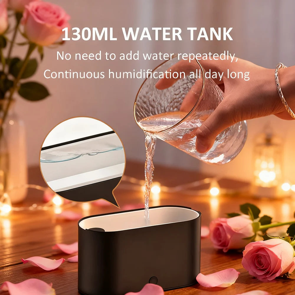 1PC USB Powered Mini Air Humidifier with Colorful Flame Lights Aroma Diffuser Perfect Essential Oil Diffuser for Home