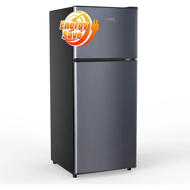 4.2 Cu.Ft Small Refrigerator with Freezer Mini Fridge Double Door,Energy-Efficient Large Capacity Ideal for Office Dorm