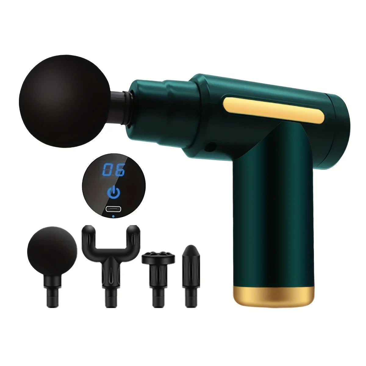 Portable digital fascia gun convenient electric massager LED display screen with six adjustable levels,silent