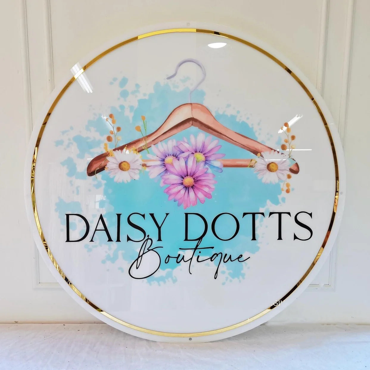 Free Logo Design Custom Round Business Logo Acrylic Sign Laser Cut 3D Wall Sign Business Signage for Office Beauty