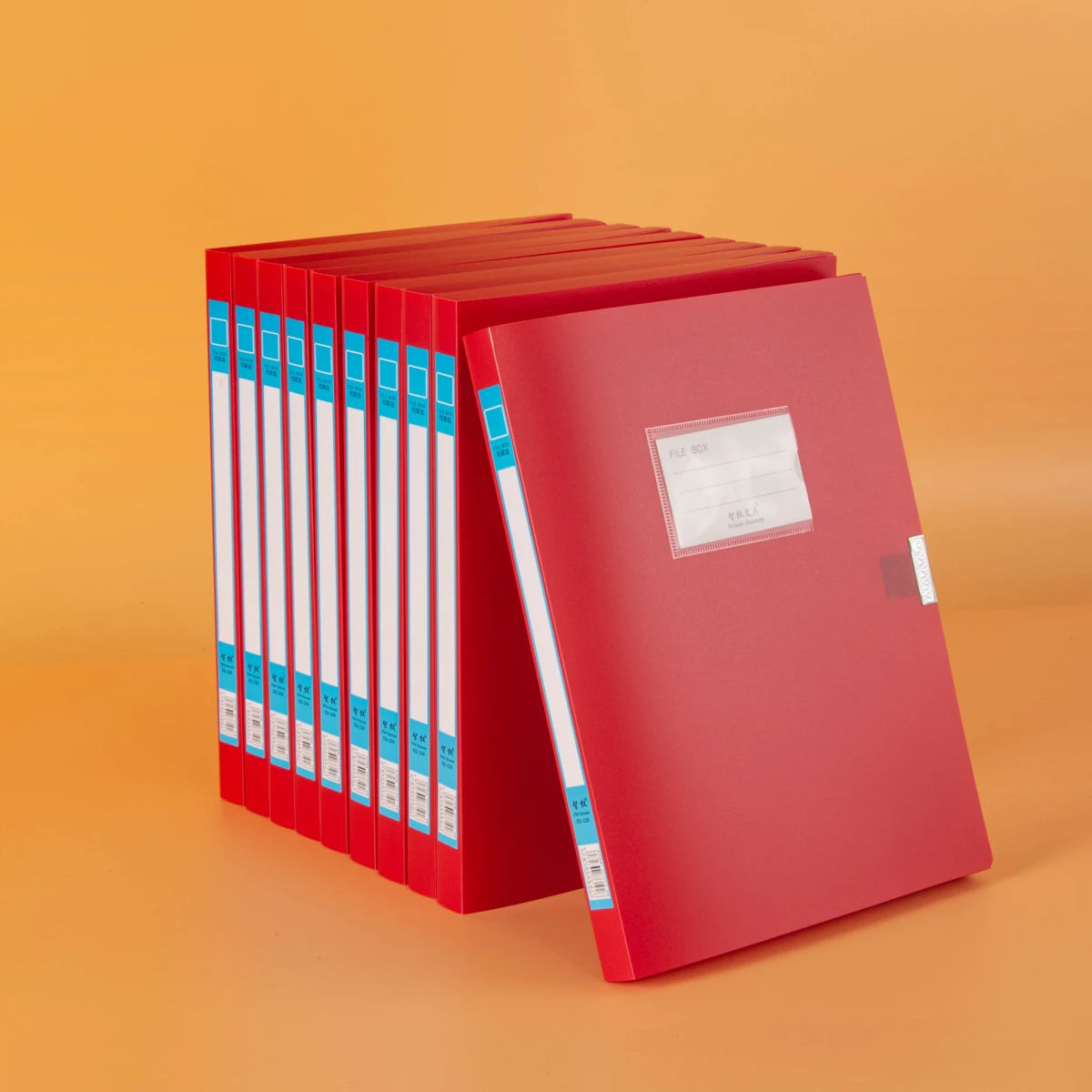 10 thickened A4 File box Office supplies 2/3.5/5.5/7.5CM plastic file box File bag File book folder file box - 10- 2cm