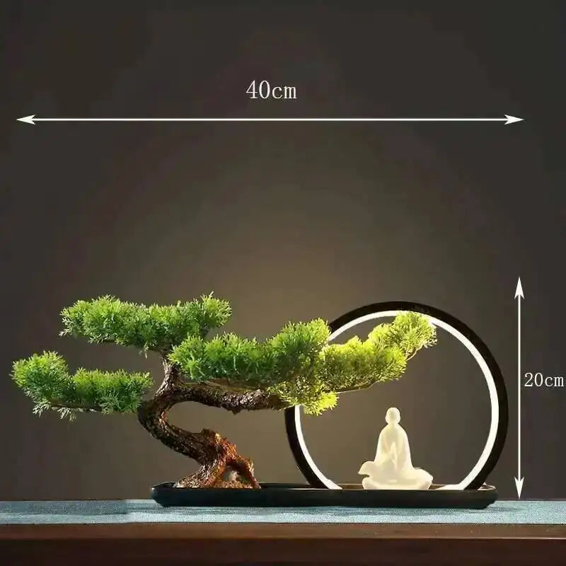 Simulation fake tree bonsai home living room Chinese sand table hotel porch landscaping decoration green plant