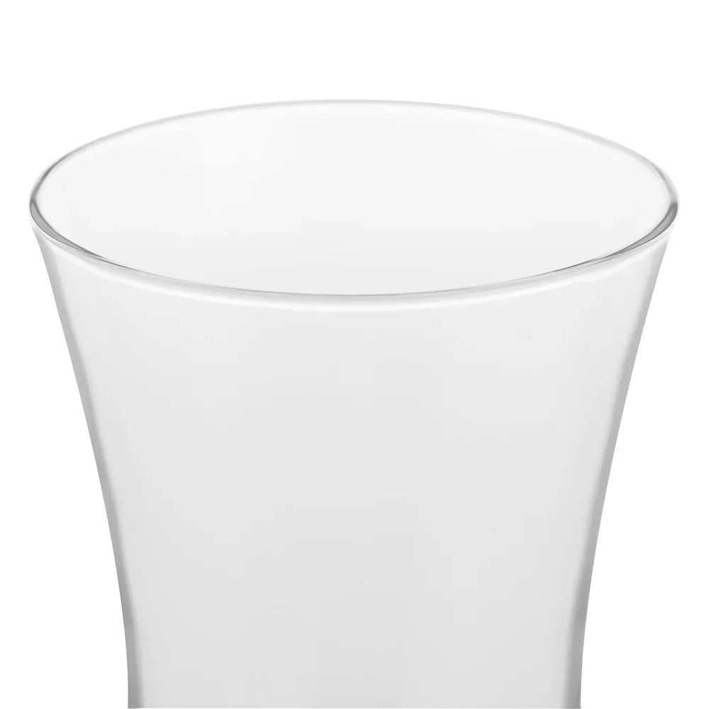 Clear Glass 8 Inch Floral Vase 2 Pack Elegant Design Sturdy Base Home Office Tabletop Decoration - United States