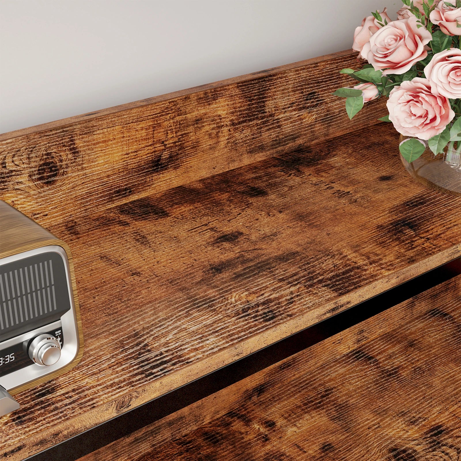 IRONCK Industrial Bookshelves 6 Tiers Corner Bookcases with Baffles Etagere Shelf Storage Rack with Metal Frame