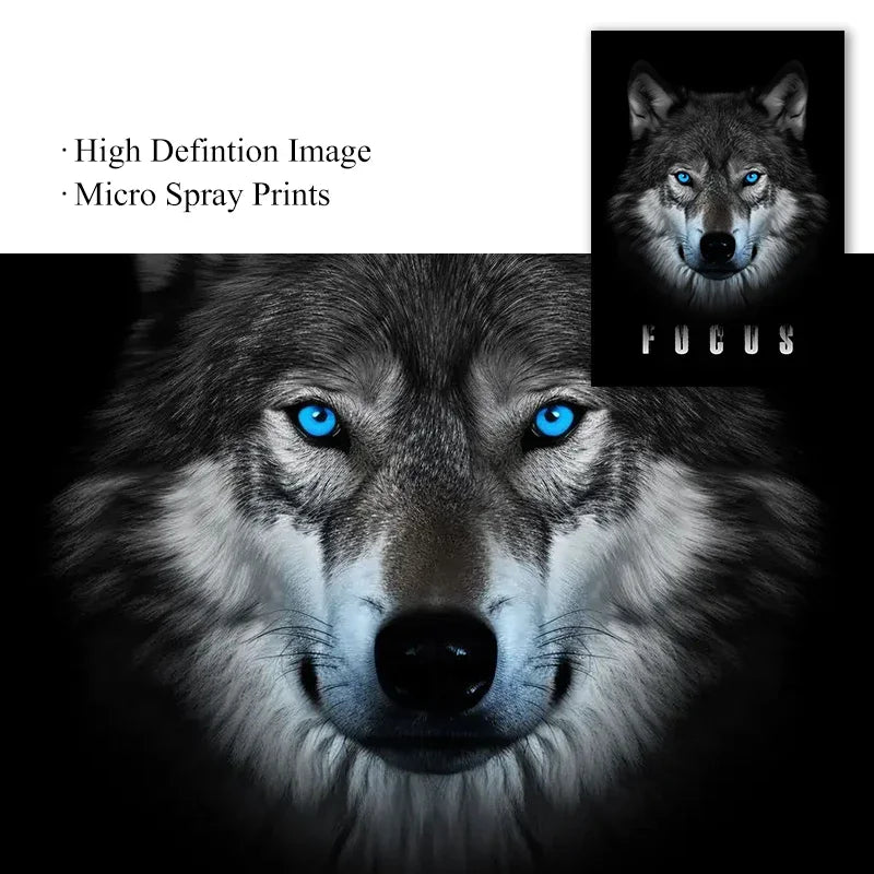 Animal Motivational Wall Art Lion Wolf Leopard Canvas Painting Entrepreneur Quotes Prints Posters Home Office Decor