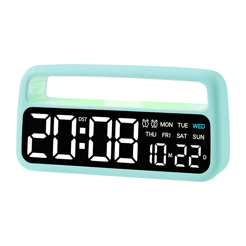 Digital Alarm Clock with 8 Colors Changing Mood Light Date Week DST Snooze Table Clock Auto Dimmable Sleep Mode 12/24H