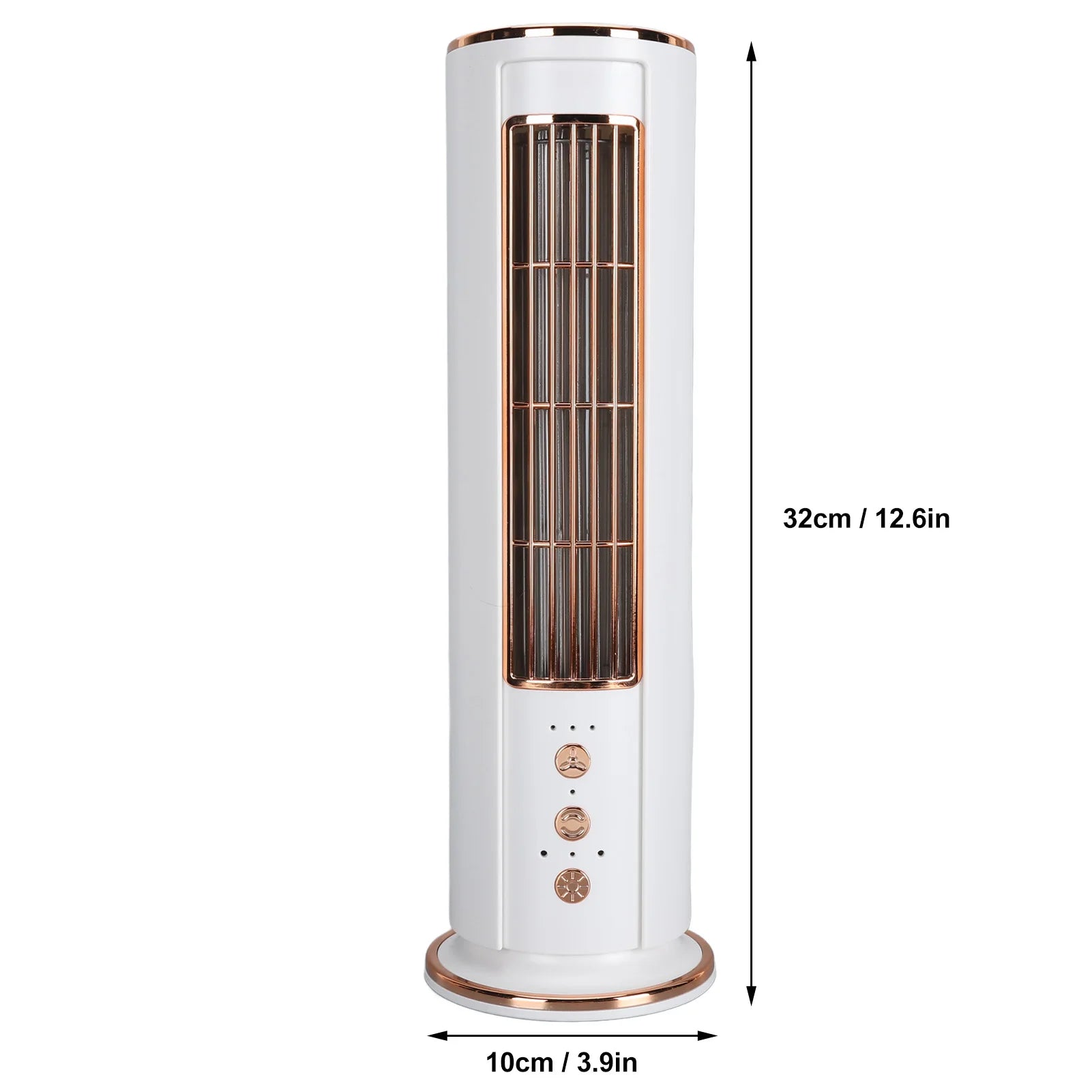 Desktop Bladeless Fan 3 Speed Wind Tower Shaped USB Rechargeable Fan with Remote Control for Summer Use Desktop Fan USB