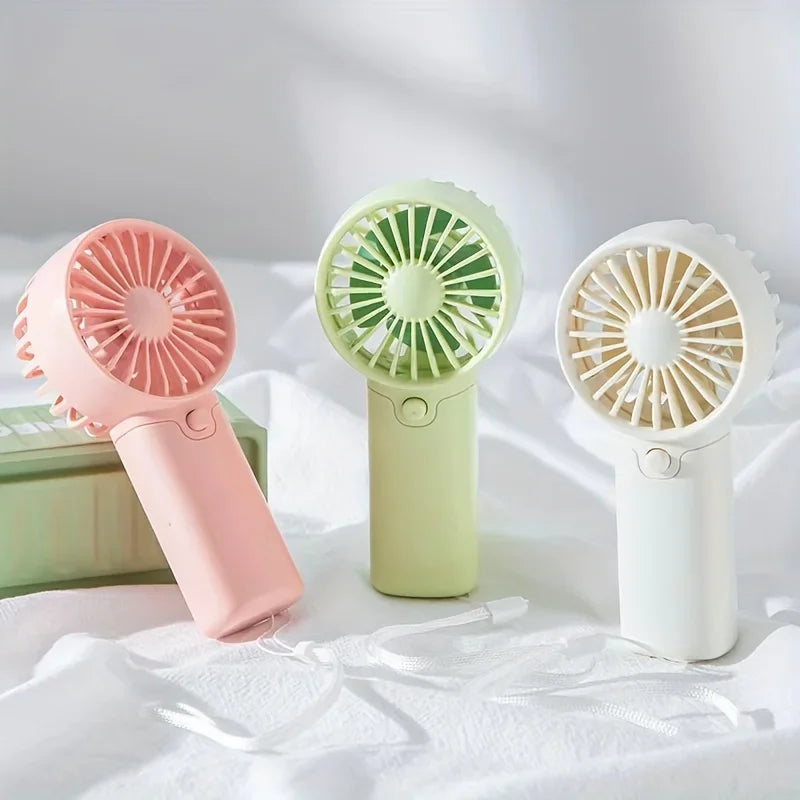 Protable Mini Fan Convenient Creative Small Fan Handheld Pocket Hand-held Fan Lightweight Adjustable Cute Small Fa