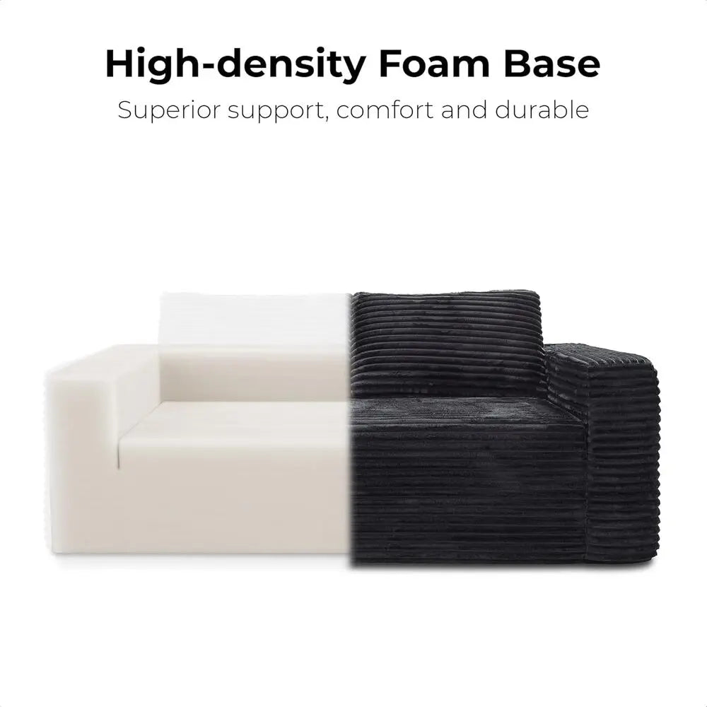 LIKIMIO 71’’ Loveseat Sofa Comfy Deep Seat No Assembly Sofa in a Box Modern Small Couch with Plush Fabric for Living