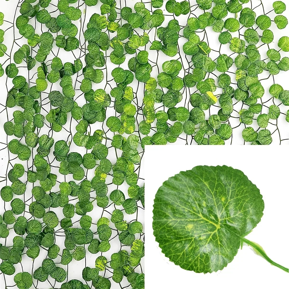 Artificial Green Leaves Ivy Vine Garland Creeper Rattan Fake Leaf Plants Hanging Garlands for Garden Wedding Party Home