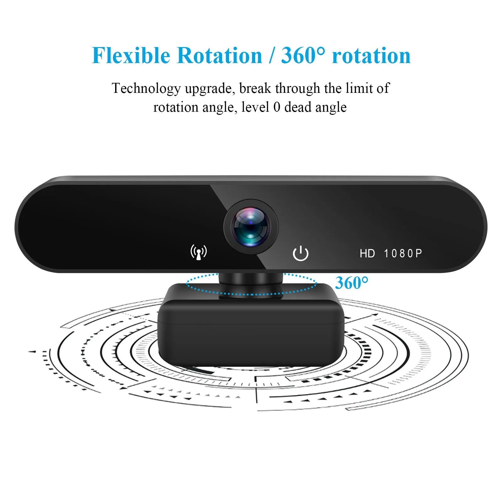 Full HD 1080P 2K 4K Computer Webcam for Home Video Calling Company Online Meeting 30fps Microphone Compatible Multiple