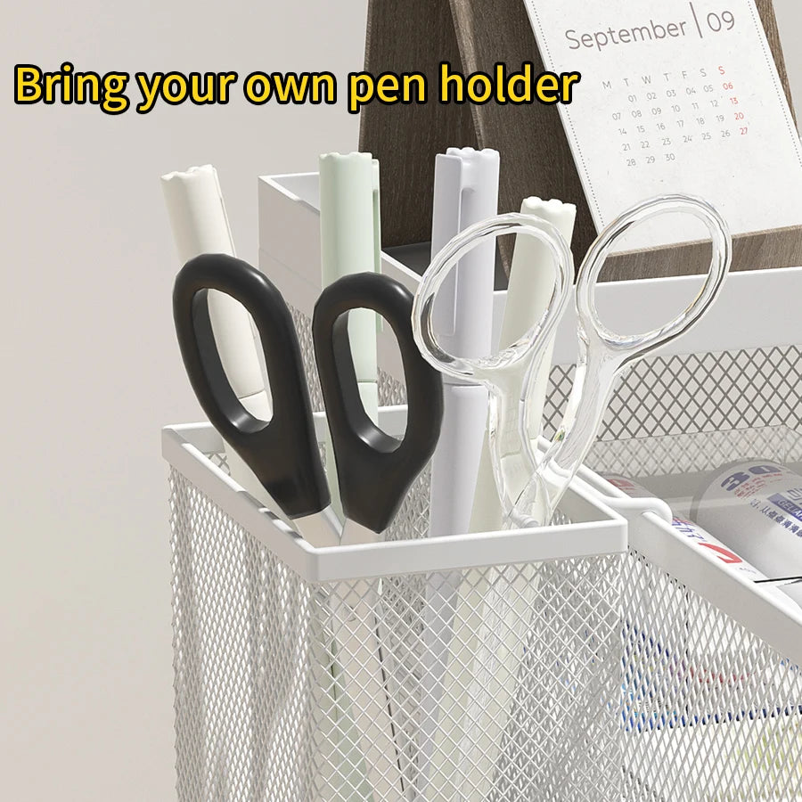 Metal Mesh Desk Organizer Box Office A4 Paper Organizer Document File Letter Book Pen Brochure Filling Tray Rack Shelf