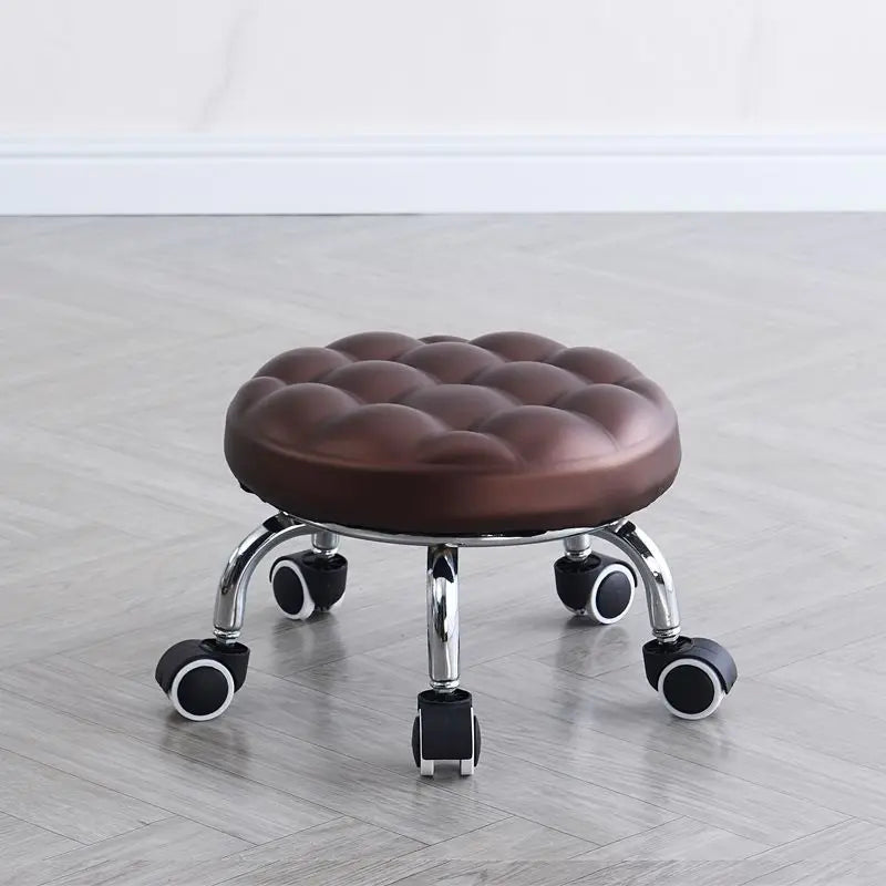 Household wheeled floor-cleaning chairs wheeled seam sealing stools low stools rotating nail and pedicure round stools