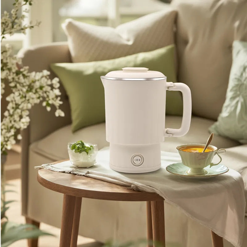 2025 0.6L Mini Folding Kettle Portable Water Heater 600W 600ml Electric Kettle Home Kettle Electric boiling pot Noodle